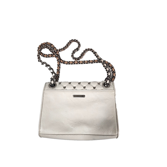 Rebecca Minkoff Light Gray Studded Mini Affair Quilted Bag